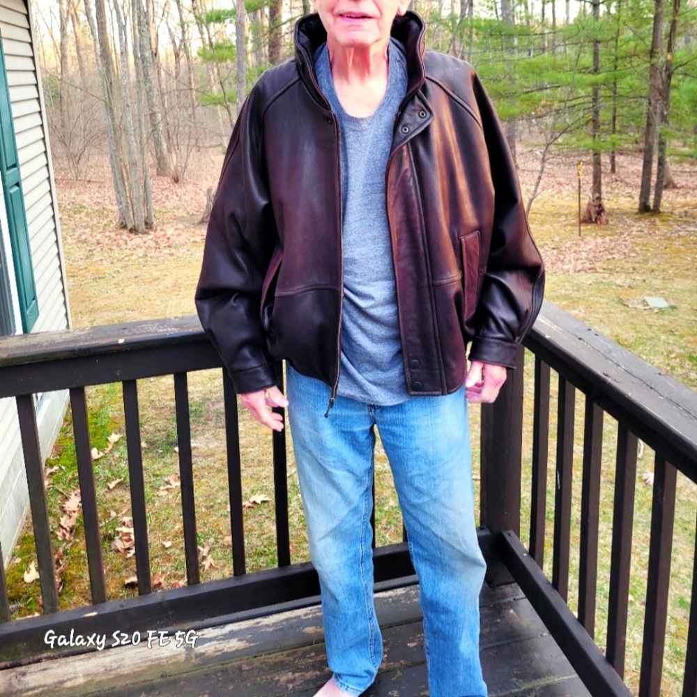 Chocolate Brown Leather Jacket Is Like Brand New,  Wore Less Than Ten Times.